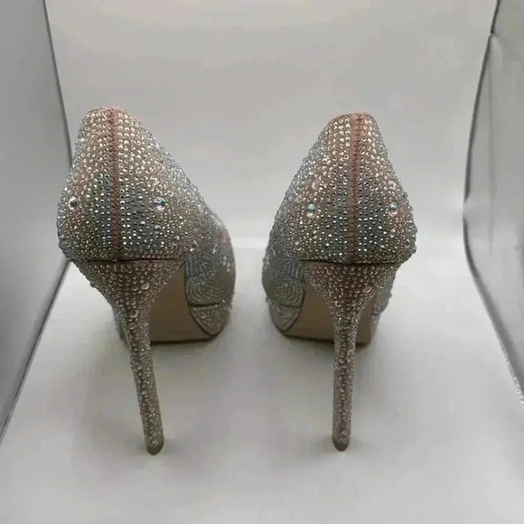 Cinderella GORGEOUS MADDEN GIRL 5 1/2 “heels 1 inch platform ALL SPARKLES! NWOT - Picture 3 of 5